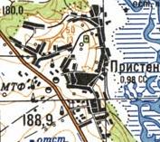 Topographic map of Prystin