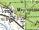 Топографічна карта Миргород