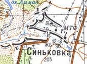 Топографічна карта Синьківки