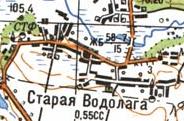 Топографическая карта Старой Водолаги