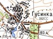 Topographic map of Gusynka
