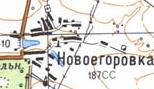 Топографическая карта Новоегоровки
