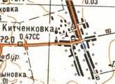 Топографическая карта Китченковки