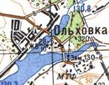 Топографическая карта Ольховки