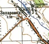 Топографічна карта Захарівки