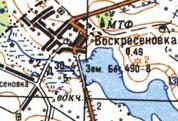 Topographic map of Voskresenivka