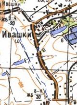 Топографічна карта Івашок