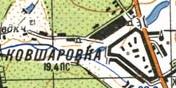 Топографическая карта Ковшаровки