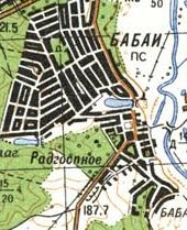 Топографічна карта Бабаїв