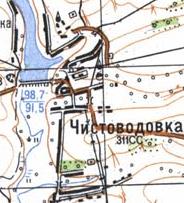 Топографическая карта Чистоводовки
