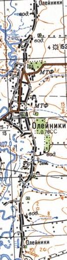 Topographic map of Oliynyky