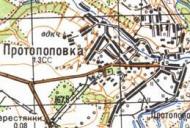 Топографическая карта Протопоповки