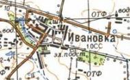 Топографическая карта Ивановки