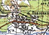 Топографическая карта Павловки