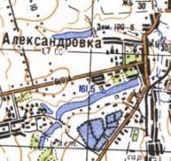 Топографическая карта Александровки