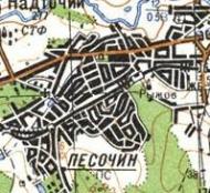 Topographic map of Pisochyn