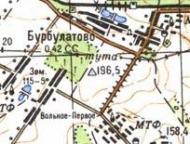 Топографічна карта Бурбулатового