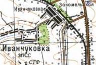 Топографическая карта Иванчуковки