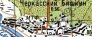Топографическая карта Черкасского Бишкина