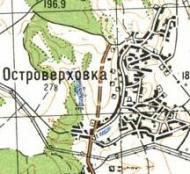 Топографическая карта Островерховки