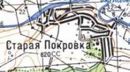 Топографическая карта Старой Покровки