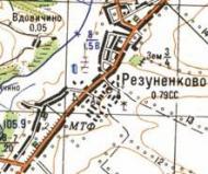 Топографічна карта Різуненкового