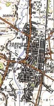 Topographic map of Zolochiv