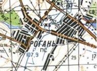 Топографічна карта Рогані