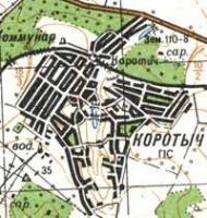 Топографічна карта Коротичі