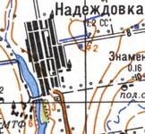 Топографическая карта Надеждовки