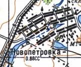 Топографическая карта Новопетровки