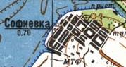 Топографическая карта Софиевки