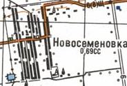 Топографічна карта Новосеменівки