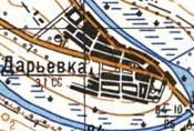 Топографическая карта Дарьевки