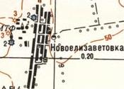 Топографическая карта Новоелизаветовки