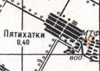 Topographic map of Piatykhatky