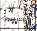 Topographic map of Tverdomedove