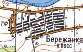 Топографическая карта Бережанки