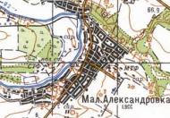 Топографічна карта Малої Олександрівки