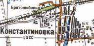 Топографическая карта Константиновки