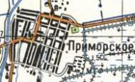 Topographic map of Prymorske