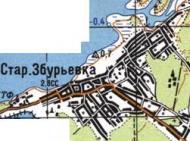 Топографічна карта Старої Збур'ївки