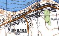 Топографическая карта Ушкалки