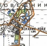 Топографічна карта Асканія-Нової