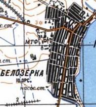Topographic map of Bilozerka
