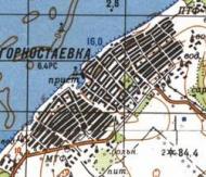 Топографическая карта Горностаевки