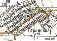 Топографическая карта Отрадовки