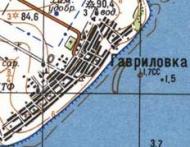 Topographic map of Gavrylivka