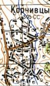 Топографічна карта Корчівців