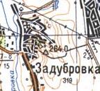Topographic map of Zadubrivka